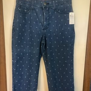 NYDJ Crop Jeans Anchor Pattern Size 6